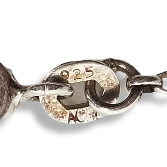 VINTAGE DICHROIC ART GLASS PENDANT & STERLING SILVER CHAIN NECKLACE - Picture 7 of 7